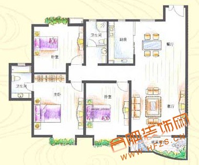 春天花园俊逸世家 三房二厅二卫 150平米.jpg