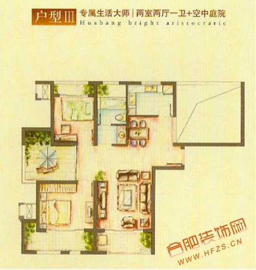 两室两厅一卫加空中庭院100.47㎡III户型 二室.jpg