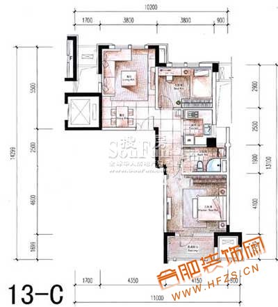 2室2厅1厨1卫 88平米.jpg