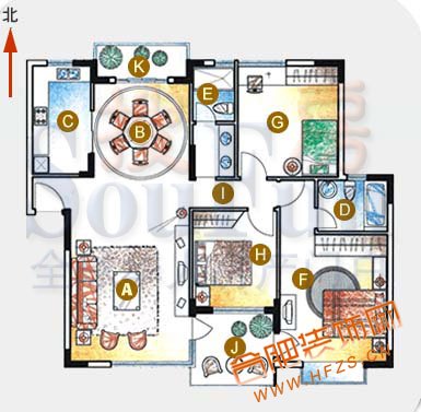 3室2厅1厨2卫 126.8M
