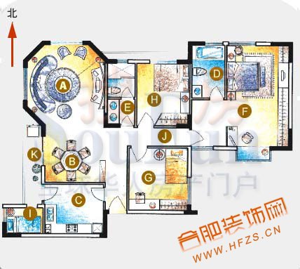 3室2厅1厨2卫 120M