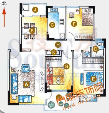 3室2厅1厨1卫 107.06M