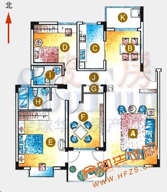 3室2厅1厨2卫 125.5M