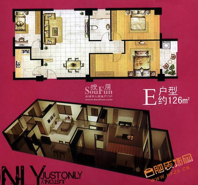 E户型(3室2厅1卫1厨)126平米.jpg